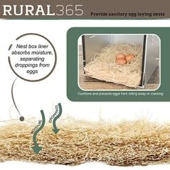 Mia's Pet Supply Rural365 Chicken Nest Box Liners 12 Pack - Premium Chicken Coop Bedding for Coop Cages 11 Mia's Pet Supply Rural365 Chicken Nest Box Liners 12 Pack - Chicken Coop Bedding, Chicken Coop Cages