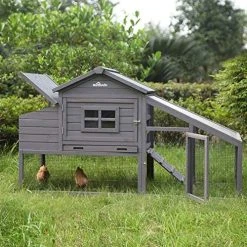 Mia's Pet Supply Rabbit Houses & Accessories Outdoor Large Hen House With Nest Box Poultry Cage, Rabbit Hutch