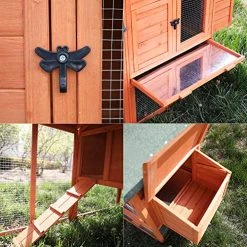 Mia's Pet Supply LAZY BUDDY Chicken Coop, 41” Wooden Chick Cage With Egg Box Chicken Coop Cages