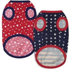 Mia's Pet Supply Patriotic Blueberry Pet Apparel - Pack of 2 Soft & Comfy USA Flag Cat & Dog Outfits 19 Mia's Pet Supply Blueberry Pet Pack Of 2 Soft & Comfy Patriotic Spirit USA Stars Stripes American Flag Apparel