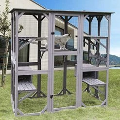 Mia's Pet Supply Aivituvin Cat House Outdoor Catio Kitty Enclosure