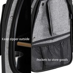 Mia's Pet Supply Petsfit Bird Carrier With Stainless Steel Bowl, Slide Tray