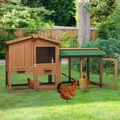 Mia's Pet Supply Rabbit Houses & Accessories Tangkula Large Chicken Coop, 58" Wooden Hen House