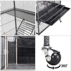 YAHEETECH 69-Inch Extra Large Bird Cage Aviary with Perches - Durable & Spacious for Parrots, Cockatiels, and More 9 Mia's Pet Supply YAHEETECH 69-Inch Extra Large Bird Cage Aviary & Perches