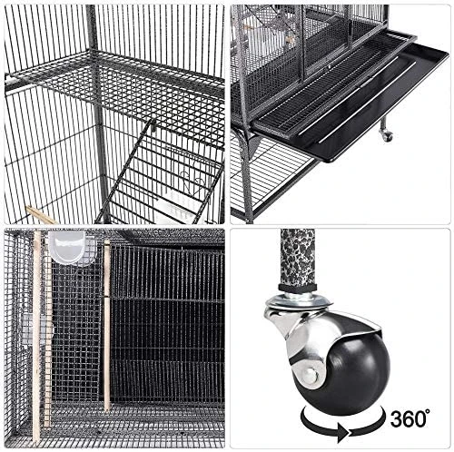 YAHEETECH 69-Inch Extra Large Bird Cage Aviary with Perches - Durable & Spacious for Parrots, Cockatiels, and More 3 Mia's Pet Supply YAHEETECH 69-Inch Extra Large Bird Cage Aviary & Perches