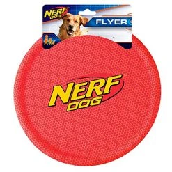 Mia's Pet Supply Pet Supplies : Pet Flying Discs : Nerf Dog Nylon Flying Disk Dog Toy, Large, Red : Dog Toys