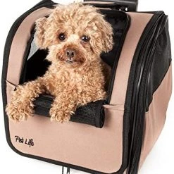 Mia's Pet Supply PET LIFE Wheeled Collapsible Breathable Airline Approved Travel Pet Dog Carrier
