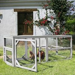 Mia's Pet Supply Chicken Coop Cages 81in Mobile Chicken Coop Multi-Level Hen House