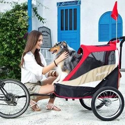 Mia's Pet Supply Travel Ibiyaya Heavy Duty Dog Stroller/Pull Behind Bike Trailer