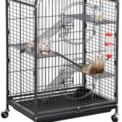 Yaheetech 52" 6-Level Metal Rabbit Cage with 3 Front Doors, Feeder & Wheels - Durable Pet House for Rabbits, Guinea Pigs, and Small Animals 17 Mia's Pet Supply Houses, Pens & Crates Yaheetech 52