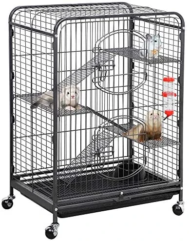 Yaheetech 52" 6-Level Metal Rabbit Cage with 3 Front Doors, Feeder & Wheels - Durable Pet House for Rabbits, Guinea Pigs, and Small Animals 9 Mia's Pet Supply Houses, Pens & Crates Yaheetech 52" 6 Level Metal Rabbit Cage With 3 Front Doors/Feeder/Wheels