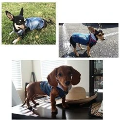 Mia's Pet Supply Cool Blue Denim Coat Small Medium Dogs Apparel