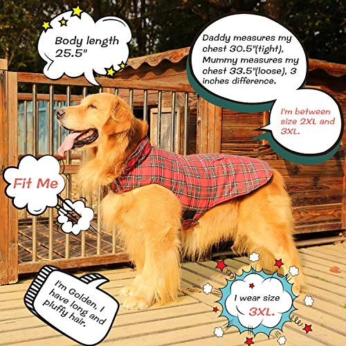 Mia's Pet Supply KAMA BRIDAL Plaid Reversible Dog Fleece Vest - Warm & Stylish Dog Apparel 20 Mia's Pet Supply Apparel KAMA BRIDAL Plaid Dog Fleece Vest, Reversible Warm Dog Clothes,