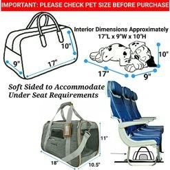 Mia's Pet Supply Mr. Peanut's Airline Approved Soft Sided Pet Carrier Travel