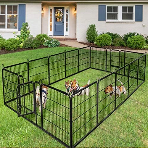 Brand New Mia's Pet Supply Giantex 24/32/40/48 Inch Dog Playpen with Door - 16/8 Panel Pet Playpen for Dogs 1 Mia's Pet Supply Giantex 24/32/40/48 Inch Dog Playpen With Door, 16/8 Panel Pet Playpen