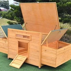 Mia's Pet Supply Omitree New 69" Wood Hen Chicken Duck Poultry Hutch House Coop Cage