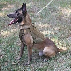 Mia's Pet Supply Leashes And Harness ICEFANG Lightweighting Tactical Dog Harness With Handle, K9 Working Training Vest