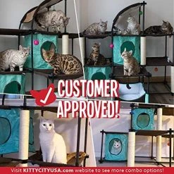 Mia's Pet Supply Kitty City Claw Mega Kit Cat Furniture, Cat Feeding Collection