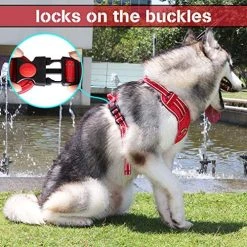 Mia's Pet Supply TIANYAO Large Red Dog Harness No Pull Reflective Oxford Material Soft Pet Vest Adjustable