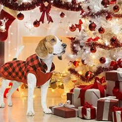 Mia's Pet Supply Kuoser British Style Plaid Dog Winter Coat