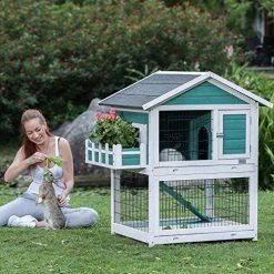 Mia's Pet Supply Petsfit Bunny Cage, Outdoor Rabbit Hutch Rabbit Houses & Accessories
