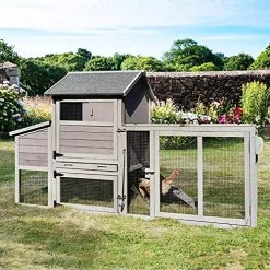 Mia's Pet Supply Chicken Coop Cages 81in Mobile Chicken Coop Multi-Level Hen House