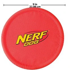 Mia's Pet Supply Pet Supplies : Pet Flying Discs : Nerf Dog Nylon Flying Disk Dog Toy, Large, Red : Dog Toys