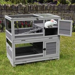 Mia's Pet Supply Rabbit Houses & Accessories Aivituvin Rabbit Hutch Indoor And Outdoor Bunny Cage On Wheels