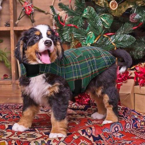 Mia's Pet Supply KAMA BRIDAL Plaid Reversible Dog Fleece Vest - Warm & Stylish Dog Apparel 12 Mia's Pet Supply Apparel KAMA BRIDAL Plaid Dog Fleece Vest, Reversible Warm Dog Clothes,