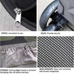 Mia's Pet Supply Large Pet Stroller Breathable Mesh Window