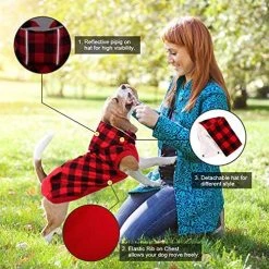 Mia's Pet Supply Kuoser British Style Plaid Dog Winter Coat