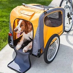 Mia's Pet Supply Schwinn Rascal Bike Pet Trailer, For Small And Large Dogs, Small, Orange