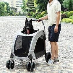 Mia's Pet Supply Large Pet Stroller Breathable Mesh Window