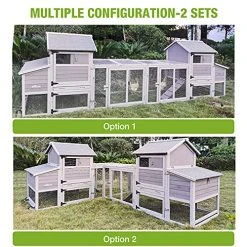Mia's Pet Supply Chicken Coop Cages 81in Mobile Chicken Coop Multi-Level Hen House