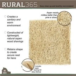 Mia's Pet Supply Rural365 Chicken Nest Box Liners 12 Pack - Premium Chicken Coop Bedding for Coop Cages 10 Mia's Pet Supply Rural365 Chicken Nest Box Liners 12 Pack - Chicken Coop Bedding, Chicken Coop Cages