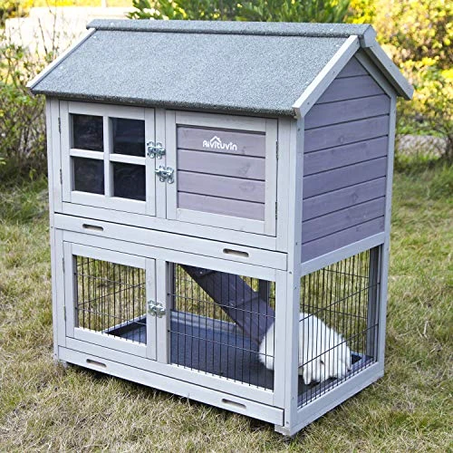 Mia's Pet Supply Aivituvin Rabbit Hutch - Outdoor & Indoor Rabbit House with Run, Durable & Spacious 6 Mia's Pet Supply Aivituvin Rabbit Hutch Outdoor Indoor With Run