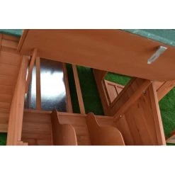 Mia's Pet Supply Large 10' Ft Wood Chicken Coop Backyard Hen Run House