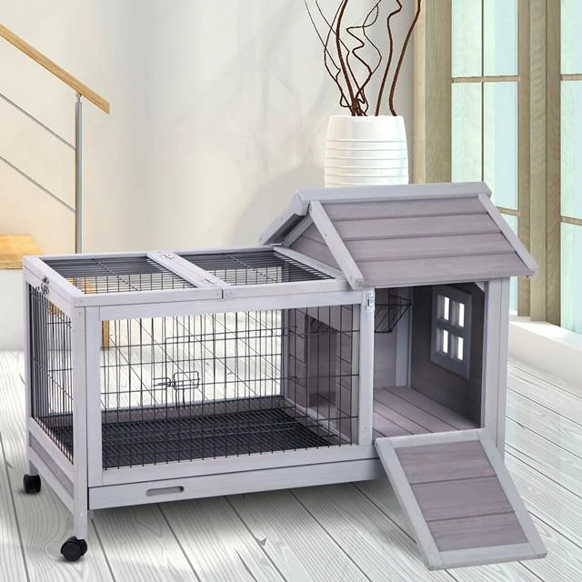 Mia's Pet Supply Rabbit Hutch - Durable Bunny Cage with Accessories for Indoor & Outdoor Use 5 Mia's Pet Supply Rabbit Hutch, Bunny Cage Rabbit Houses & Accessories