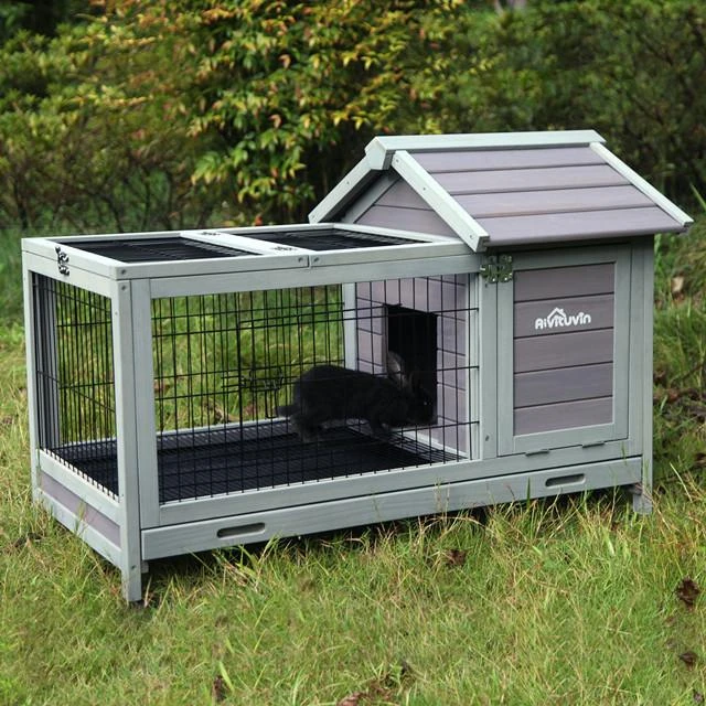 Mia's Pet Supply Rabbit Hutch - Durable Bunny Cage with Accessories for Indoor & Outdoor Use 2 Mia's Pet Supply Rabbit Hutch, Bunny Cage Rabbit Houses & Accessories