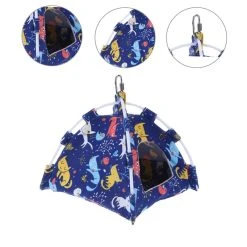 Mia's Pet Supply Premium Bird Tent Hammock - High-Quality Cage Swing & Perch for Aviary Birds 11 Mia's Pet Supply High Quality Bird Tent Shaped Hammock Pet Cage Swing Perch Aviary & Perches