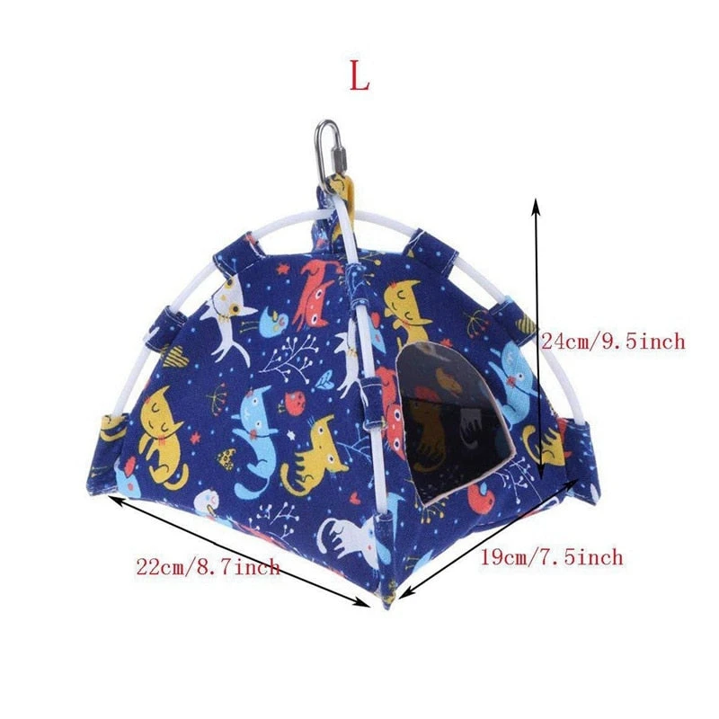 Mia's Pet Supply Premium Bird Tent Hammock - High-Quality Cage Swing & Perch for Aviary Birds 4 Mia's Pet Supply High Quality Bird Tent Shaped Hammock Pet Cage Swing Perch Aviary & Perches