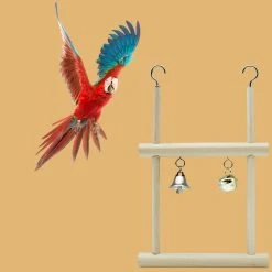 Mia's Pet Supply Swing Cage Hanging Bell Cockatiel Parakeet Toys