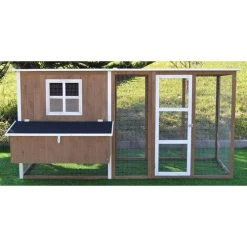 Mia's Pet Supply Chicken Coop Cages Omitree Large 87" Wood Chicken Coop Backyard Hen House 4-8 Chickens Nesting Box & Run