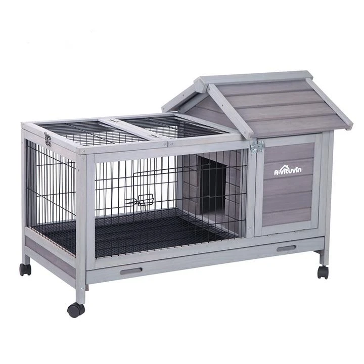 Mia's Pet Supply Rabbit Hutch - Durable Bunny Cage with Accessories for Indoor & Outdoor Use 1 Mia's Pet Supply Rabbit Hutch, Bunny Cage Rabbit Houses & Accessories