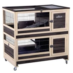 Mia's Pet Supply Rabbit Houses & Accessories Rabbit Hutch Bunny Cage Indoor And Outdoor