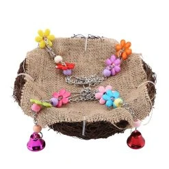 Mia's Pet Supply Rattan Bird Nest & Perch with Hanging Chains & Bells - Aviary Accessories 11 Mia's Pet Supply Rattan Bird Nest Bird Perch With Hanging Chains And Bells