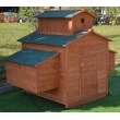 Mia's Pet Supply Chicken Coop Cages Deluxe Large Wood Chicken Coop Backyard Hen House