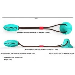 Mia's Pet Supply Dog Toys Tug Dog Toy With Suction Cup Push Elastic Ropes