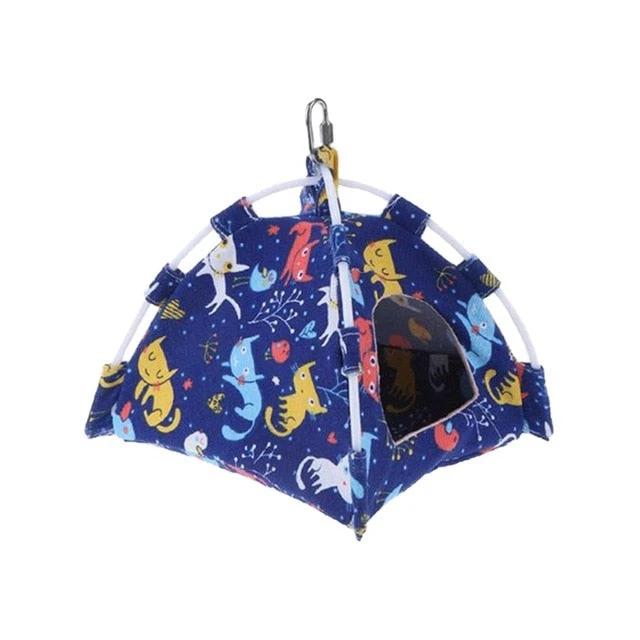 Mia's Pet Supply Premium Bird Tent Hammock - High-Quality Cage Swing & Perch for Aviary Birds 7 Mia's Pet Supply High Quality Bird Tent Shaped Hammock Pet Cage Swing Perch Aviary & Perches